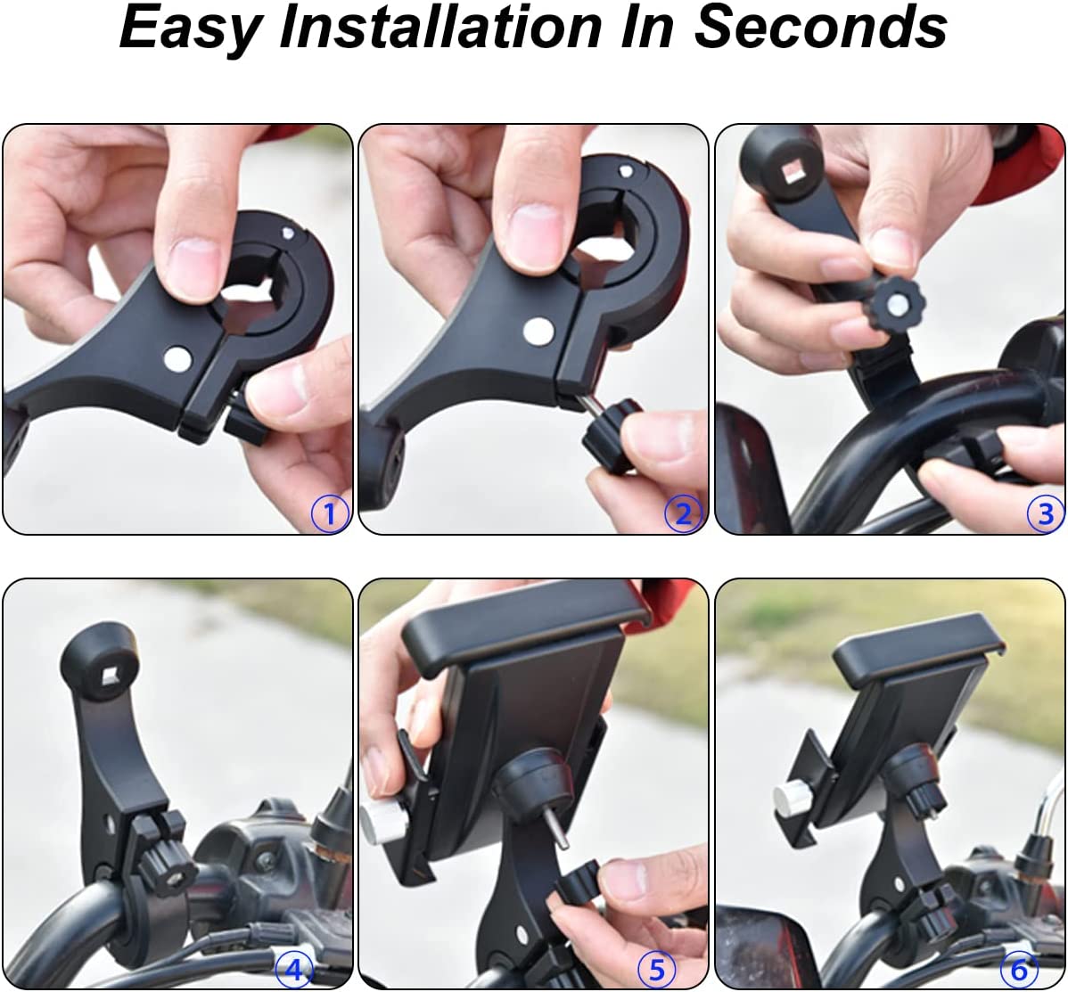 Support Mobile pour Guidon de Moto Rotatif – Image 7