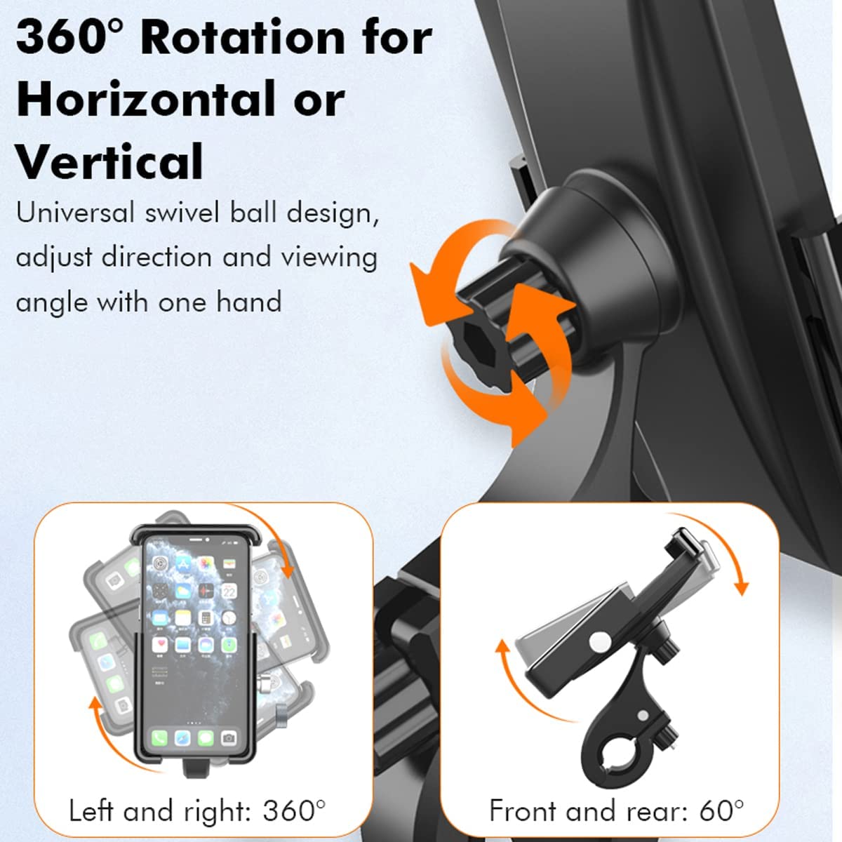 Support Mobile pour Guidon de Moto Rotatif – Image 5