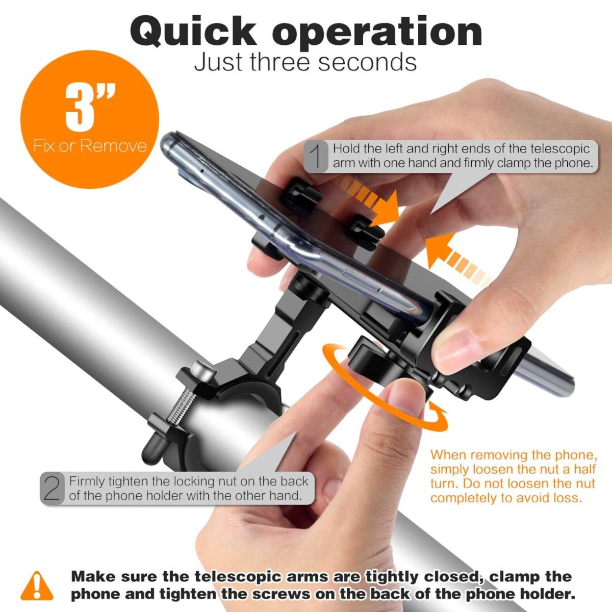 Support Téléphone Moto en Aluminium – Image 2