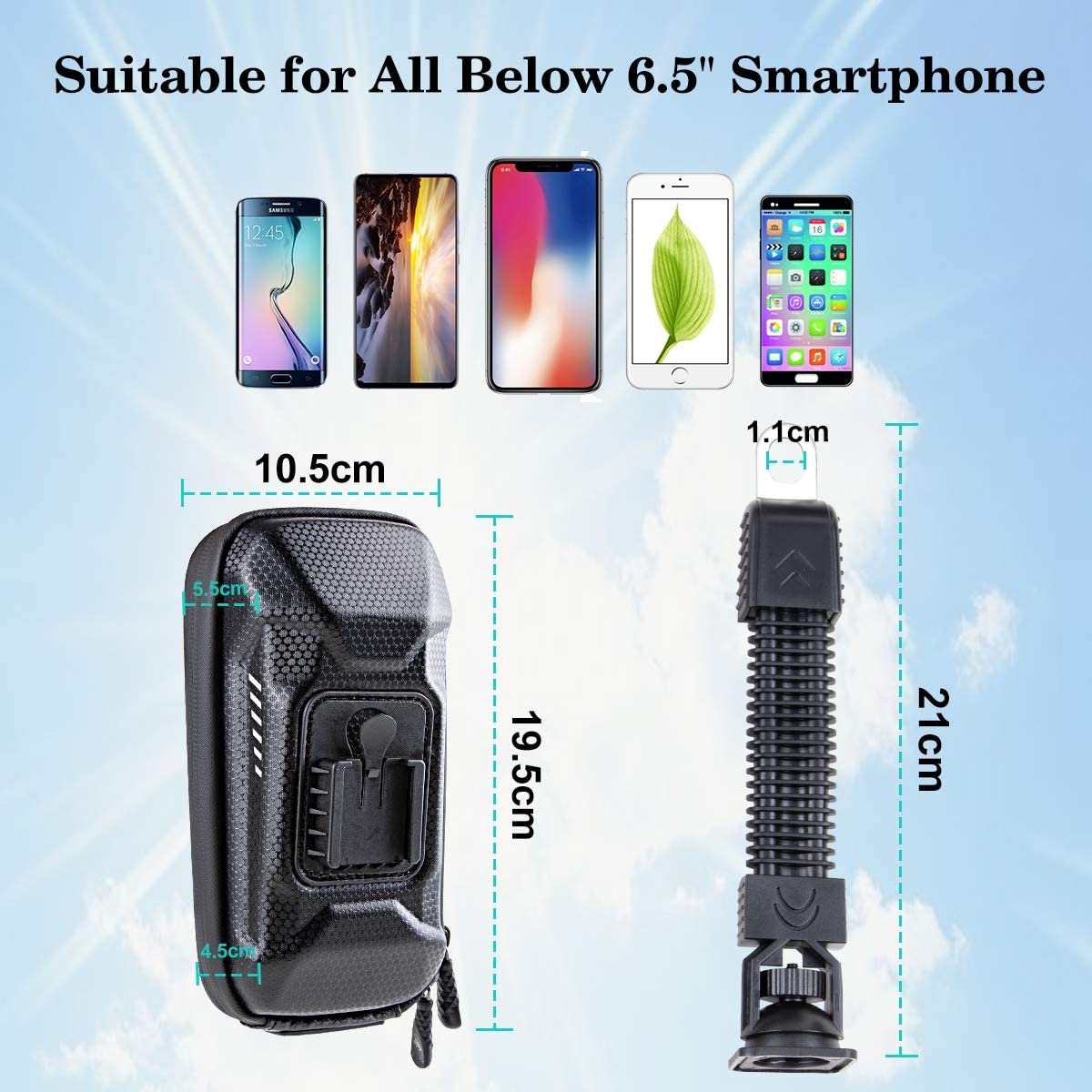 Support Téléphone Moto Fixation Rétroviseur – Image 2