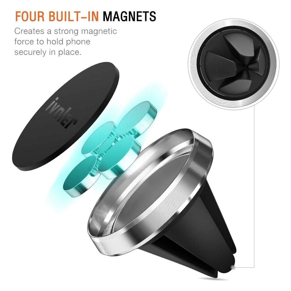 Support Magnétique de Téléphone pour Grille Aération de Voiture – Image 2
