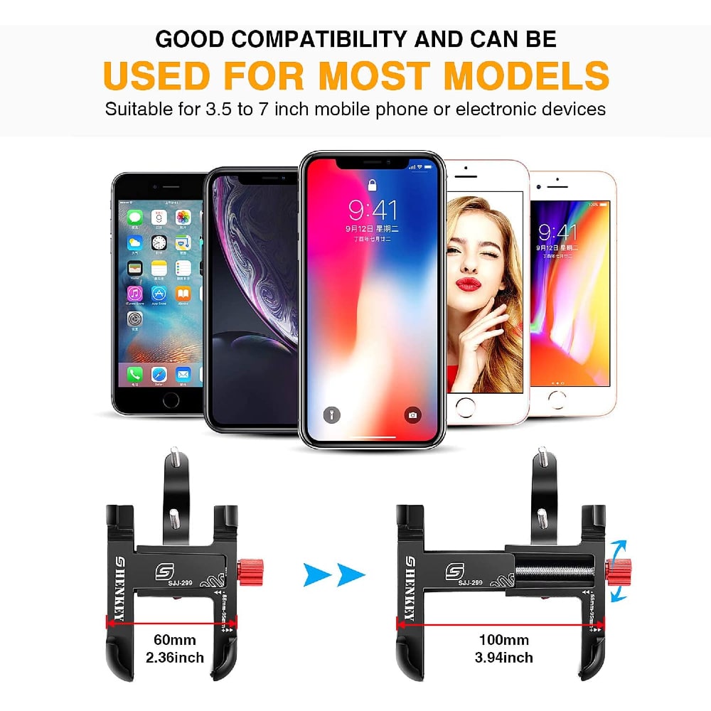 Support téléphone guidon ajustable vélo aluminium – Image 4