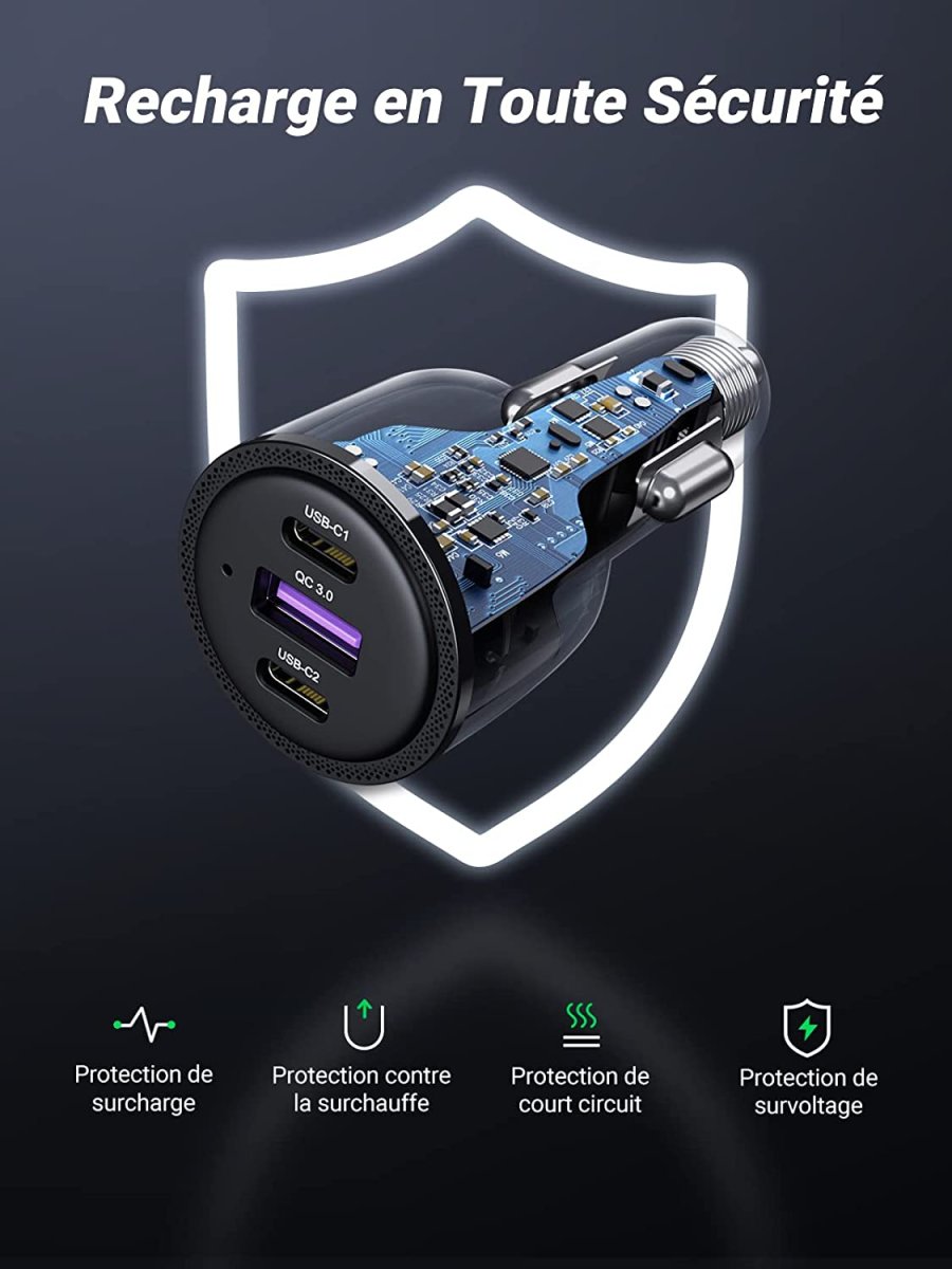 Ugreen 69W Chargeur Allume Cigare – Image 2