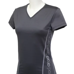 t-shirt femme manches courtes col V WIIT ardoise & argent