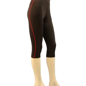 corsaire femme thermique WOVER anthracite / rouge