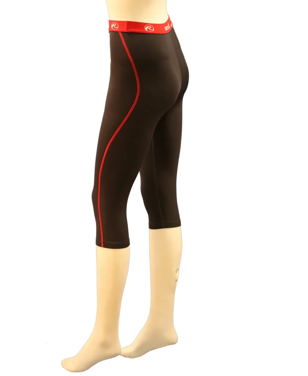 corsaire femme thermique WOVER anthracite / rouge – Image 3