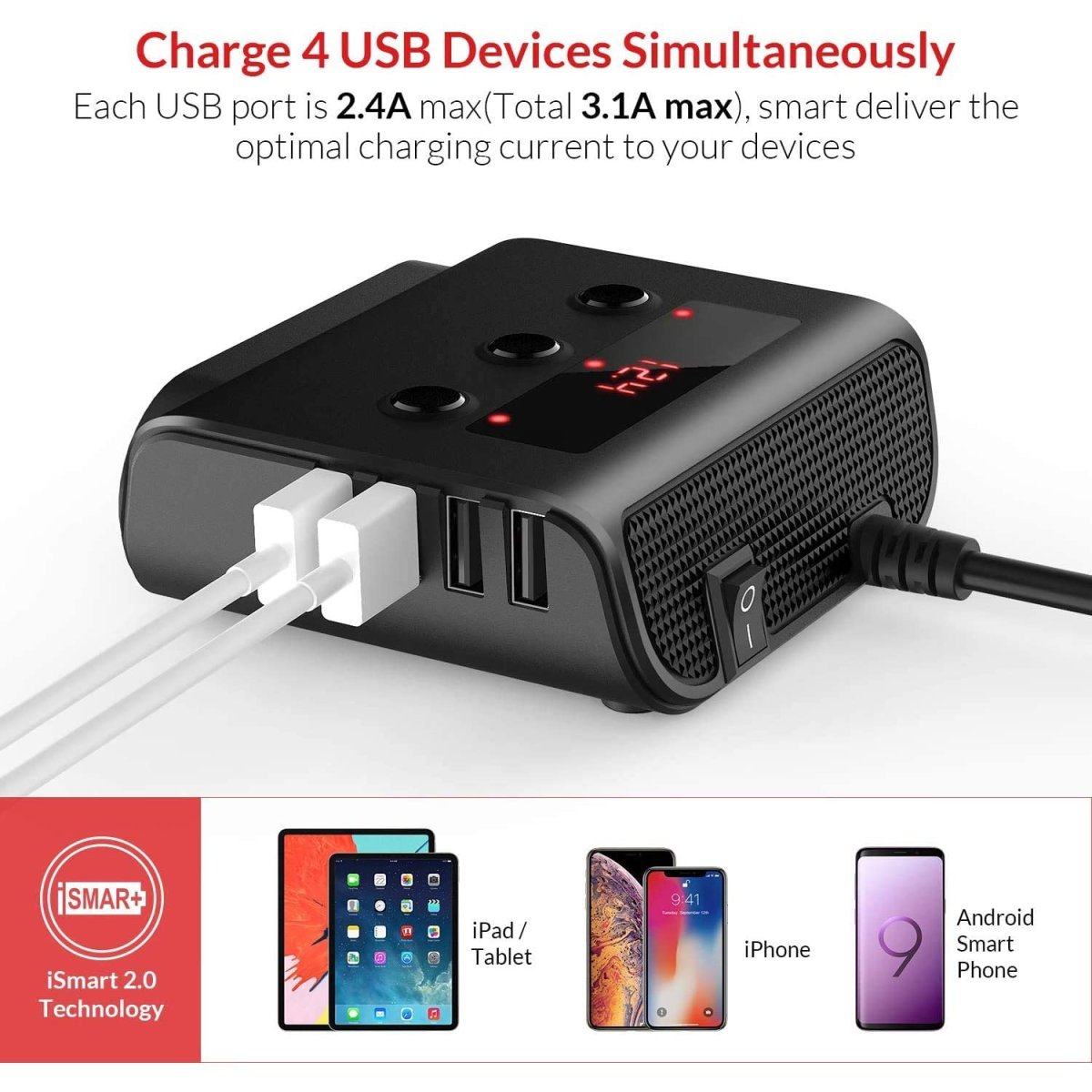 YGL Chargeur Allume Cigare 100W – Image 2
