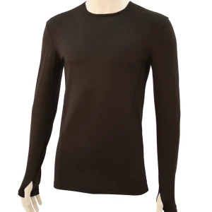 NOUVEAU T-shirt homme manches longues col rond ZAMIR Noir