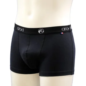 NOUVEAU - boxer homme coutures plates ZIGGY Marine Noir COTON BIO EA