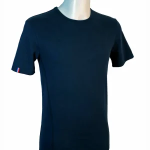 T-shirt homme manches courtes col rond ZUN coton BIO Marine uni