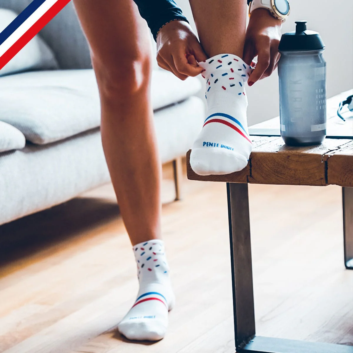 Socquettes de running - La blanche à confettis – Image 4