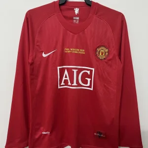 MAILLOT MANCHESTER UNITED MANCHES LONGUES DOMICILE 2007/2008