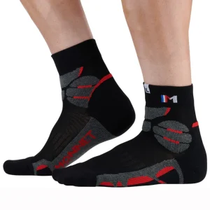 socquettes MONNET - MID EXPERT - noir/rouge