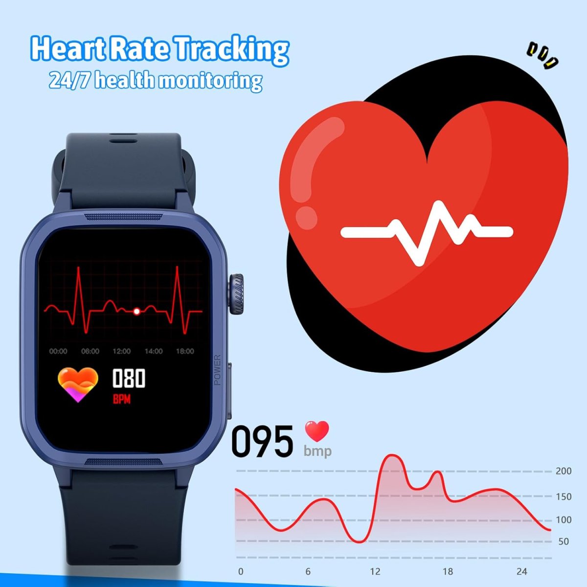 Smartwatch Enfant Moniteur de Santé – Image 4