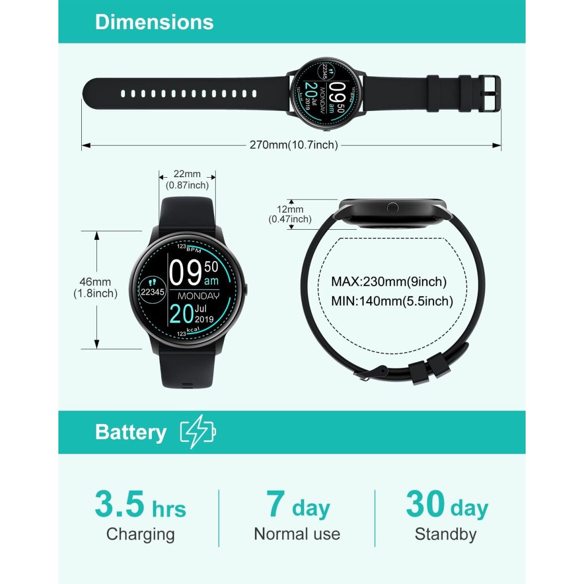 Montre Connectée Cadran Personnalisable – Image 8